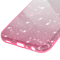 Avizar Coque pour Samsung Galaxy A25 5G Paillette Silicone Semi rigide Fin Blanc / Rose