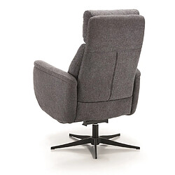 Pegane Fauteuil relax électrique en tissu polyester couleur Gris foncé - Longueur 75 x Profondeur 75 x Hauteur 111 cm