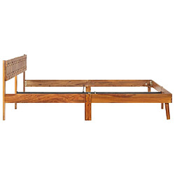 Avis vidaXL Cadre de lit sans matelas bois massif 200x200 cm