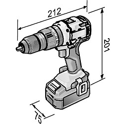 Perceuse visseuse 18V PD 2G 18.0-EC C FLEX - sans batterie ni chargeur - 491233