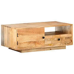 vidaXL Table basse 90x50x35 cm Bois solide de manguier 