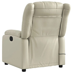 Avis vidaXL Fauteuil inclinable de massage Crème Similicuir