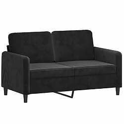 Maison Chic Canapé à 2 places,Sofa de Salon,Canapé droit Noir 120 cm Velours -GKD370928