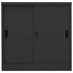 vidaXL Armoire à portes coulissantes avec jardinière Anthracite Acier pas cher