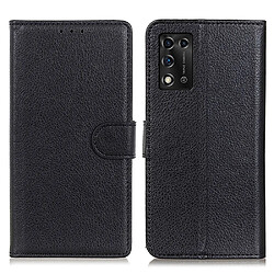 Etui en PU texture litchi avec support, noir pour votre ZTE Libero 5G II 5G