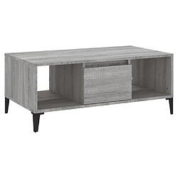 vidaXL Table basse Sonoma gris 90x50x36,5 cm Bois d'ingénierie