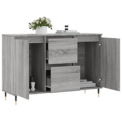 Avis vidaXL Buffet sonoma gris 104x35x70 cm bois d'ingénierie