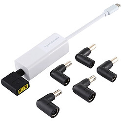 Avis Wewoo Chargeur Adaptateur secteur pour ordinateur portable 65 W Convertisseur USB-C / Type C à un 6 en 1 Blanc