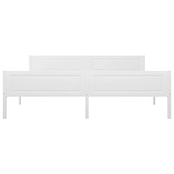 Acheter Maison Chic Lit adulte - Lit simple Cadre de lit,Structure du lit Contemporain Bois de pin massif Blanc 180x200 cm -MN90374