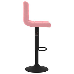 Acheter vidaXL Tabourets de bar lot de 2 rose velours