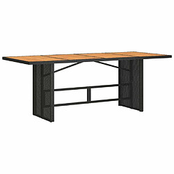 Maison Chic Table de jardin | Table d'extérieur avec dessus en bois d'acacia noir 190x80x74 cm -GKD57104