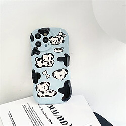 Avis GUPBOO Étui pour iPhone13 Simple lait blanc motif os chiot mignon étui de téléphone portable anti-chute doux