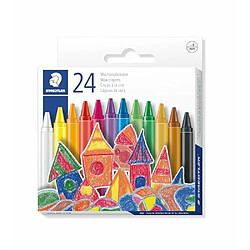 Promark STAEDTLER - Noris 220 - Etui Carton 24 Craies A la Cire Assorties - Diam. 8 mm - 220 08 C24