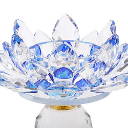 cristal lotus fleur bougeoir photophore titulaire décor à la maison vert et bleu