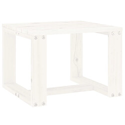 Acheter vidaXL Table d'appoint de jardin blanc 40x38x28,5cm bois massif de pin