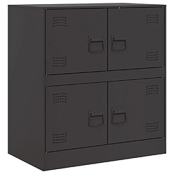 vidaXL Buffet noir 67x39x73 cm acier