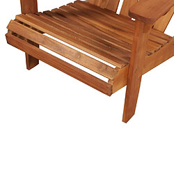 Acheter vidaXL Chaise de jardin Adirondack et repose-pied Bois d'acacia massif