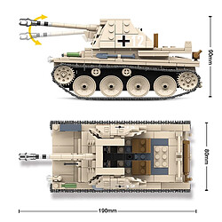 Avis Universal Bloc militaire Munger 3 canon antichar autopropulsé de la Seconde Guerre mondiale chars jouets briques chars bâtiments cadeaux pour enfants