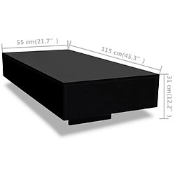 Acheter vidaXL Table basse noir brillant