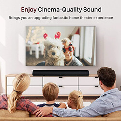 Universal Haut-parleur TV 80W Haut-parleur Bluetooth Home Cinema System 3D Surround Sound Bar Subwoofer Audio Remote Control Wall Installation | (Noir)