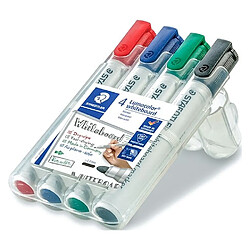 Marqueur effaçable Staedtler Lumocolor pointe conique 2 mm - Pochette de 4