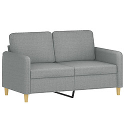 Maison Chic Canapé à 2 places,Sofa de Salon,Canapé droit Gris clair 120 cm Tissu -GKD446320