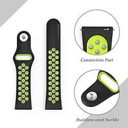 Acheter Kit Bracelet En Silicone Lisse Avec Boucle + SportyStyle Phonecare Pour Huawei Watch 3 Pro - Noir / Noir Vert