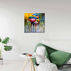 EPIKASA Impression sur Toile Sous la Pluie 3, Multicouleur, Polyester, 60x3x60 cm