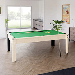 SOKKER Billard convertible couleur bois Chêne 226 x 126cm - Ambiance