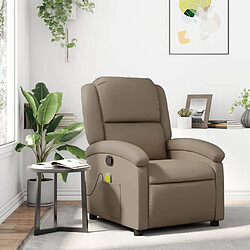 Maison Chic Fauteuil de massage inclinable,Fauteuil luxe de relaxation Cappuccino Similicuir -MN92044