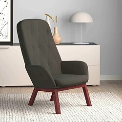 Maison Chic Chaise de relaxation | Fauteuil relax Gris foncé Velours -GKD59213