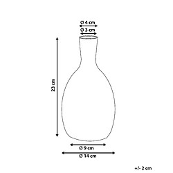 Avis Beliani Vase à fleurs AKRAI fait à la main Céramique 23 cm Blanc