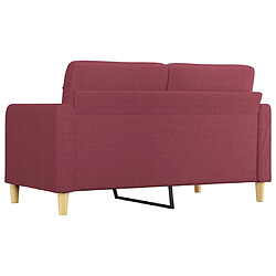 Maison Chic Canapé à 2 places,Sofa de Salon,Canapé droit Rouge bordeaux 140 cm Tissu -GKD781355 pas cher