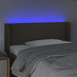 Acheter Maison Chic Tête de lit scandinave à LED,meuble de chambre Taupe 103x16x78/88 cm Tissu -MN32543