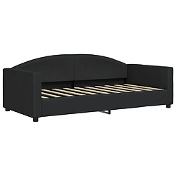 vidaXL Lit de repos sans matelas noir 90x190 cm tissu