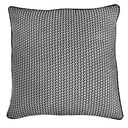 Housse de Coussin Imprimé Géométrique Breda Kuatéh Noir et Blanc 60x60 cm