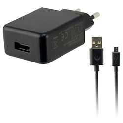 Totalcadeau Chargeur prise + câble micro USB vers USB 2A Noir - Chargeur smartphone pas cher