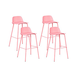 Beliani Tabouret de bar Rose pastel MORA