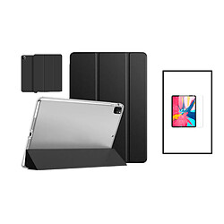 PHONECARE Kit Coque Premium Leather Anti-Impact Protection + Verre Trempé 5D Full Cover pour Apple iPad Pro 11 (2022) - Noir