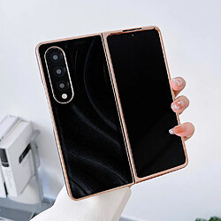 Coque en TPU + PU nano électroplaqué, anti-rayures, anti-chocs pour votre Samsung Galaxy Z Fold4 5G - noir