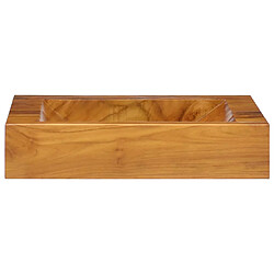 vidaXL Lavabo Bois de teck massif 50x35x10 cm