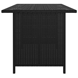 Avis vidaXL Salon de jardin 9 pcs avec coussins Résine tressée Noir