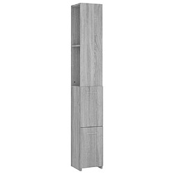 Maison Chic Armoire de bain,Meuble de rangement de salle de bain,Meuble haut sonoma gris 25x26,5x170 cm bois d'ingénierie -GKD821760