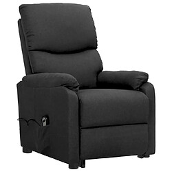 vidaXL Fauteuil Gris foncé Tissu