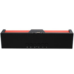 Yonis Enceinte Bluetooth Enceinte Portable Bluetooth FM Réveil Lecteur Micro SD USB Jack Noir et Rouge YONIS