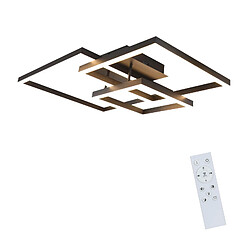 NETTLIFE Plafonnier LED Lampe de Salon Noir Dimmable avec Télécommande 84 W Lampe de Chambre Moderne pour Cuisine Couloir Bureau Salle à Manger