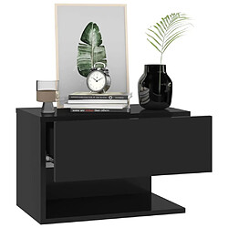 Avis Maison Chic Table de chevet | Table de nuit murale Noir -GKD70438