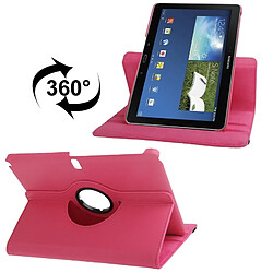 Wewoo Housse Étui Magenta pour Samsung Galaxy Note 10.1 édition 2014 / P600, 360 degrés Rotatif Litchi Texture en cuir avec support de visualisation 2-angle