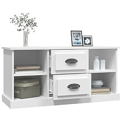 Acheter vidaXL Meuble TV blanc 99,5x35,5x48 cm bois d'ingénierie