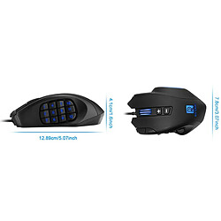 Acheter Universal Souris gaming USB filaire 16400 ppp 16 boutons Souris gaming programmable avec rétroéclairage ergonomique pour ordinateur portable